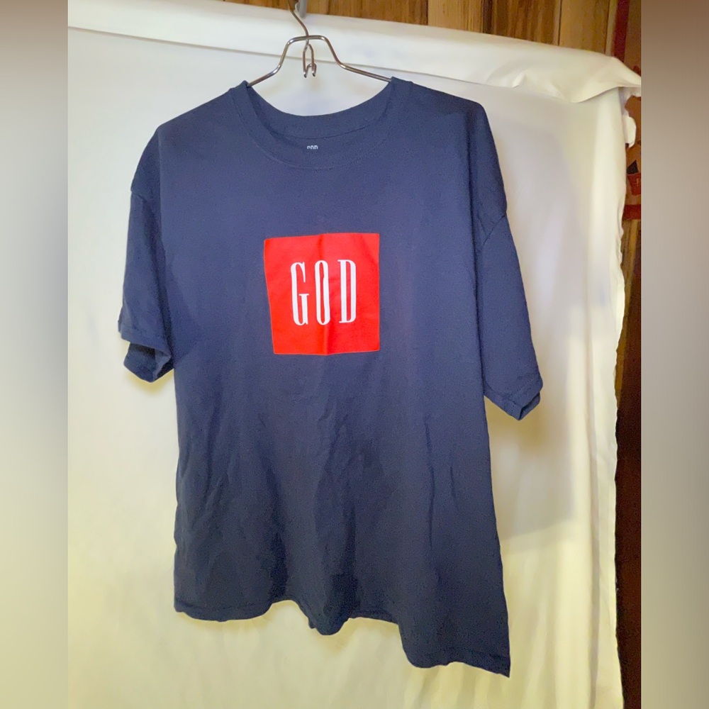 God Is Dope Blue and Red T-Shirt Size XL